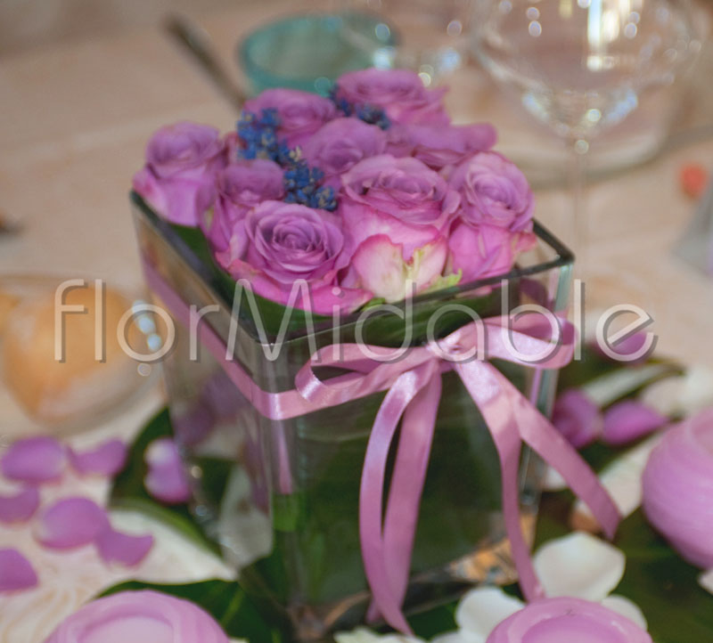 purple wedding centerpiece